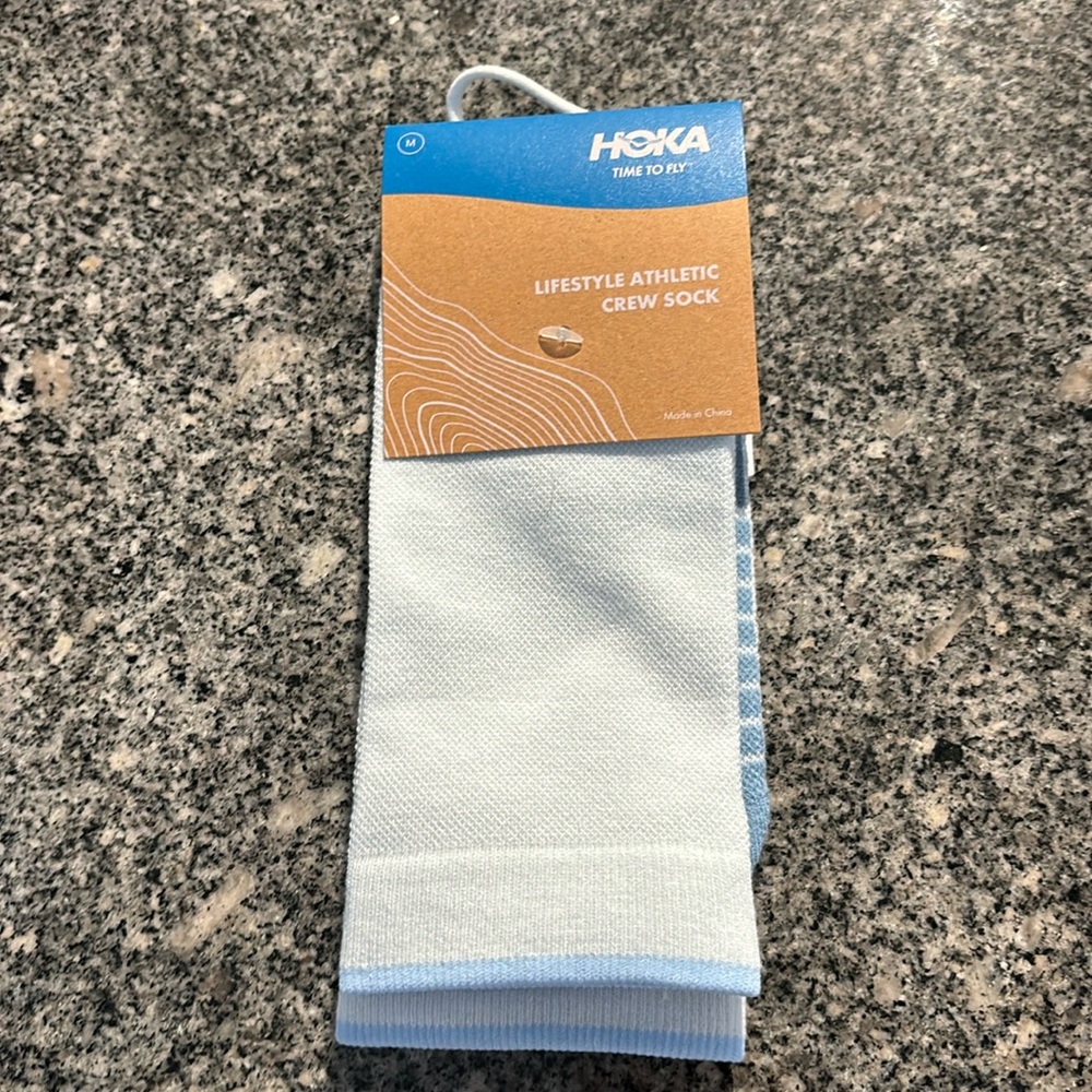 Hoka lifestyle athletic crew sock M